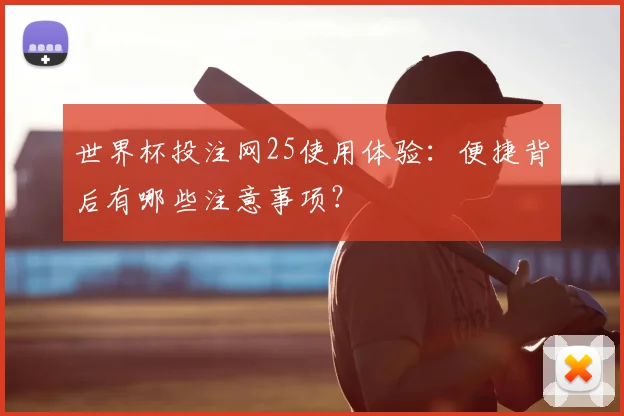 世界杯投注网25使用体验：便捷背后有哪些注意事项？